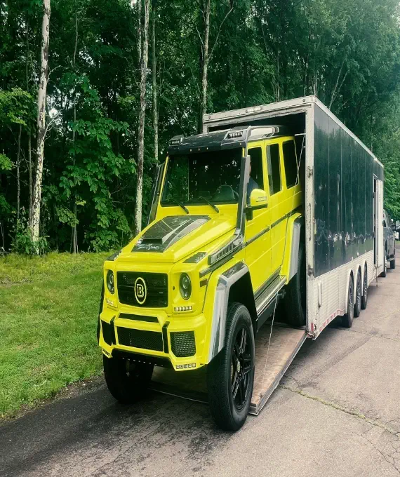 Exotic car being loaded for nationwide shipping from Buonauto Enterprises